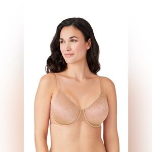 Wacoal Back Appeal Underwire Bra 42 C Praline Tan Full Coverage Seamless